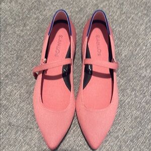 Rothy's Pink Flats with Mary Jane Strap